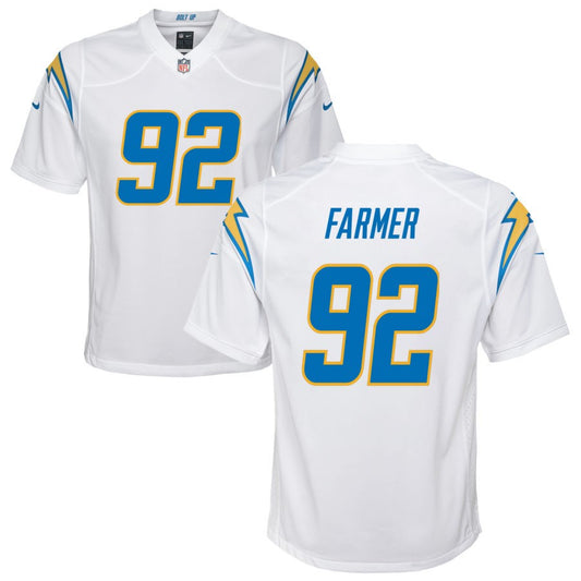 Andrew Farmer Los Angeles Chargers Nike Youth Game Jersey - White