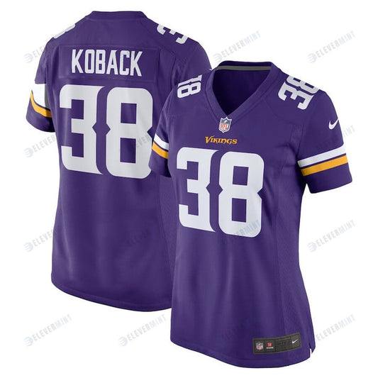 Bryant Koback 38 Minnesota Vikings Women's Home Game Player Jersey - Purple