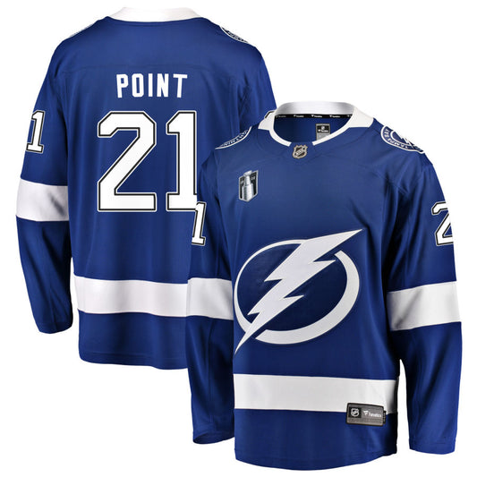 Brayden Point Tampa Bay Lightning Fanatics Branded Home 2022 Stanley Cup Final Breakaway Jersey - Blue