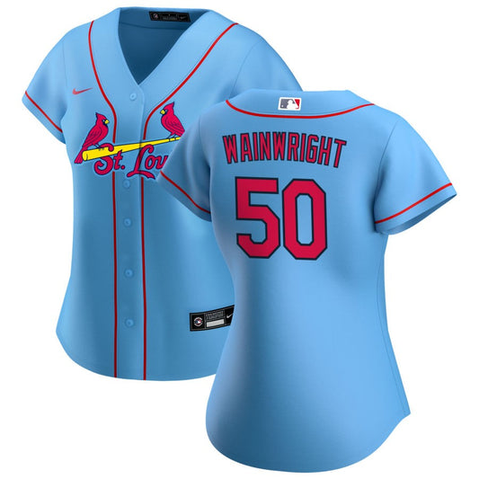 Adam Wainwright St. Louis Cardinals Nike Women's Alternate Replica Jersey - Blue