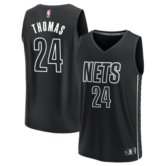 Cam Thomas Brooklyn Nets Fanatics Branded Youth Fast Break Replica Jersey - Statement Edition - Black