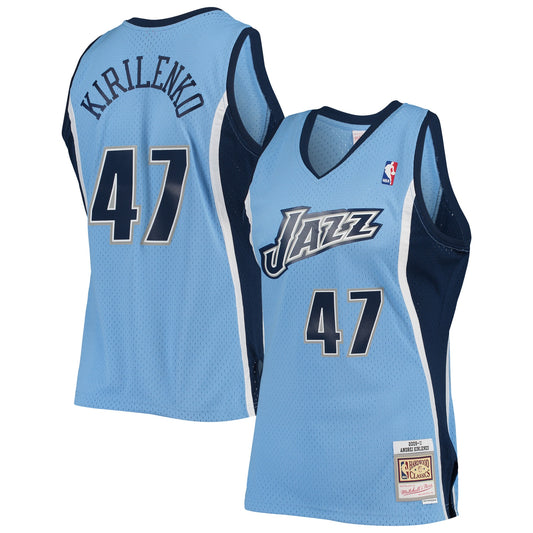 Andrei Kirilenko Utah Jazz Mitchell & Ness Hardwood Classics Swingman Jersey - Powder Blue