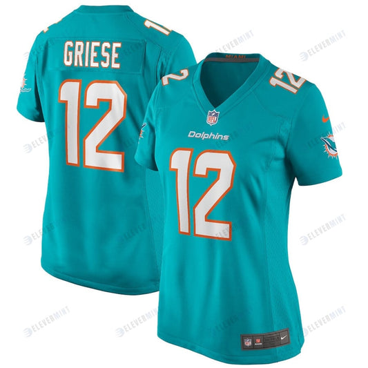 Bob Griese 12 Miami Dolphins Women Game Retired Jersey - Aqua