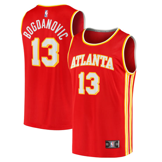 Bogdan Bogdanovic Atlanta Hawks Fanatics Branded 2021/22 Fast Break Replica Jersey - Icon Edition - Red