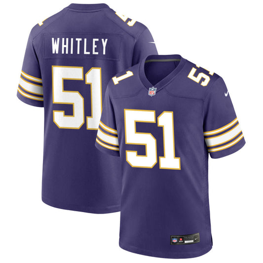 Benton Whitley Minnesota Vikings Nike Classic Game Jersey - Purple