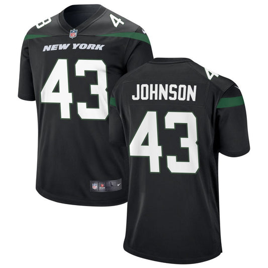 Caleb Johnson New York Jets Nike Youth Game Jersey - Black