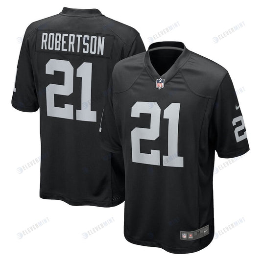 Amik Robertson 21 Las Vegas Raiders Men Team Game Jersey - Black