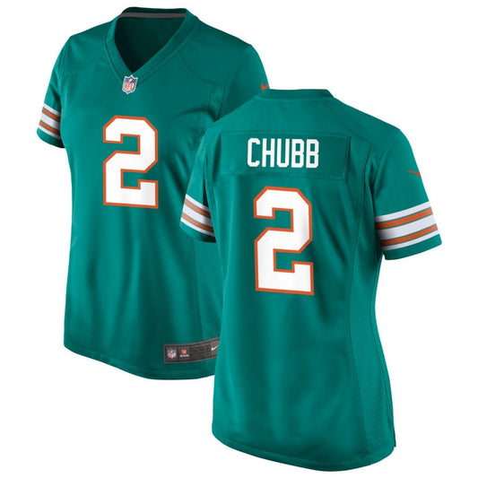 Bradley Chubb Miami Dolphins Nike Women's Alternate Game Jersey - Aqua