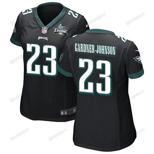 C.J. Gardner-Johnson 23 Philadelphia Eagles Super Bowl LVII Champions 2 Stars Women Game Jersey - Black