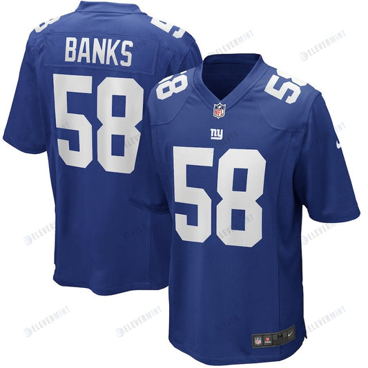 Carl Banks 58 New York Giants Men Game Retired Jersey - Royal