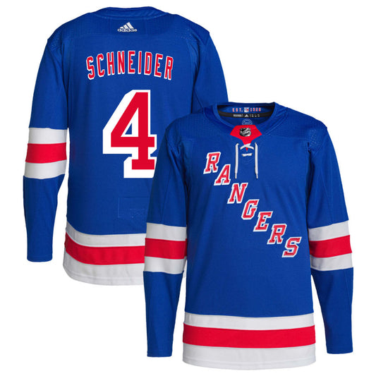 Braden Schneider New York Rangers adidas Home Primegreen Authentic Pro Jersey - Royal