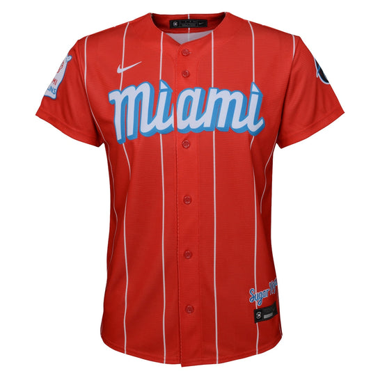 Boys' Grade School  Nike Marlins City Connect Replica Jersey - Red