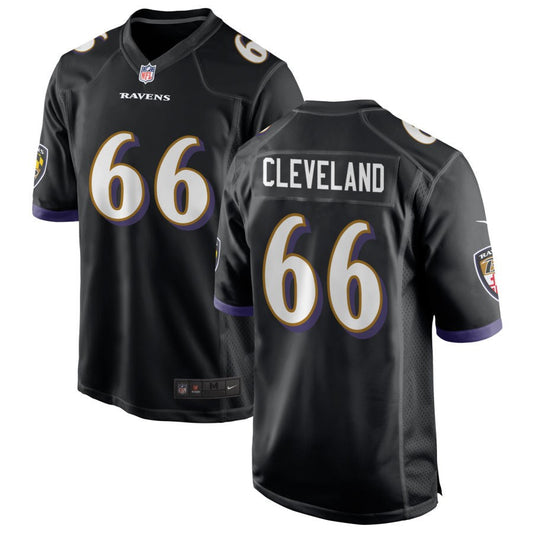 Ben Cleveland Baltimore Ravens Nike Youth Game Jersey - Black