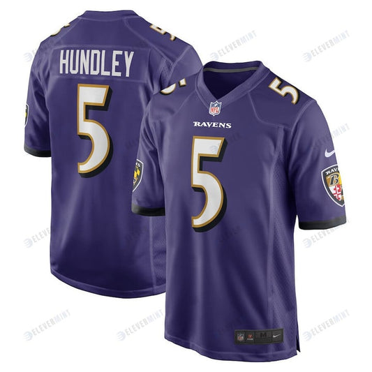 Brett Hundley 5 Baltimore Ravens Home Game Player Jersey - Purple