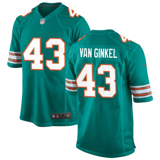 Andrew Van Ginkel Miami Dolphins Nike Alternate Game Jersey - Aqua